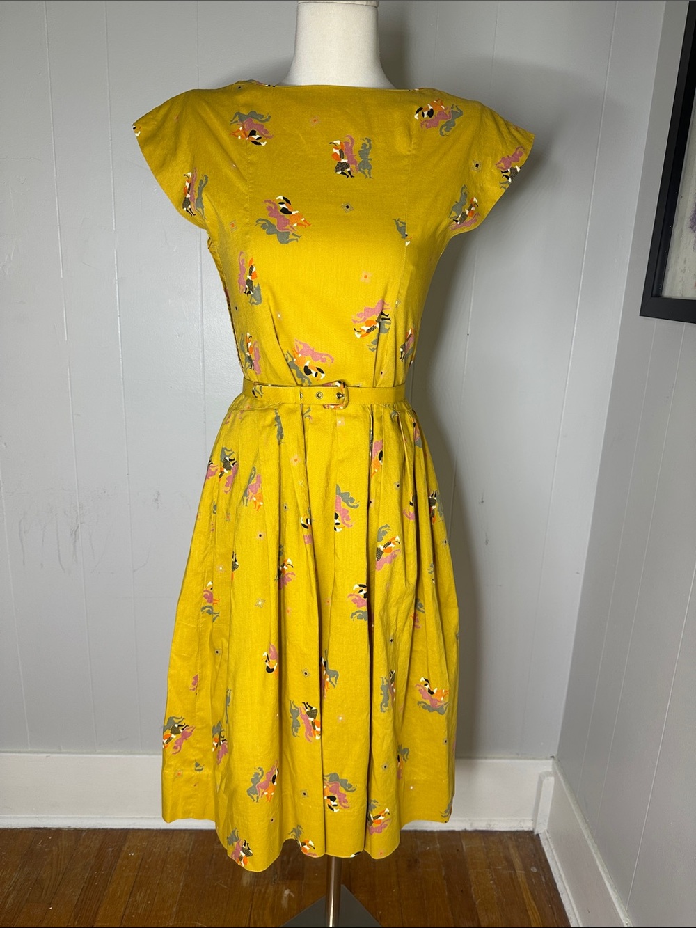 Vintage 50s Novelty Flamenco Dancers Day Dress
